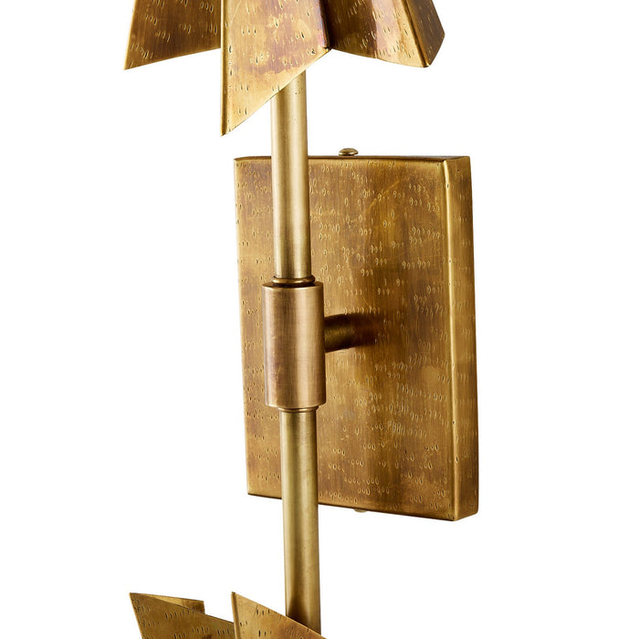 Arteriors DWI17 Two Light Wall Sconce, Antique Brass