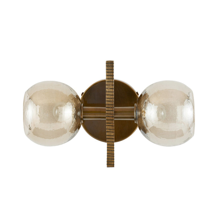 Arteriors DWI19 Two Light Wall Sconce, Smoke/Antique Brass