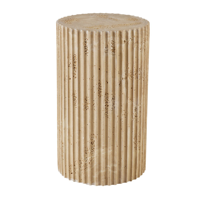 Arteriors FAC03 Accent Table, Chai Travertine