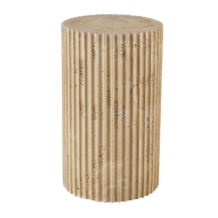 Arteriors FAC03 Accent Table, Chai Travertine