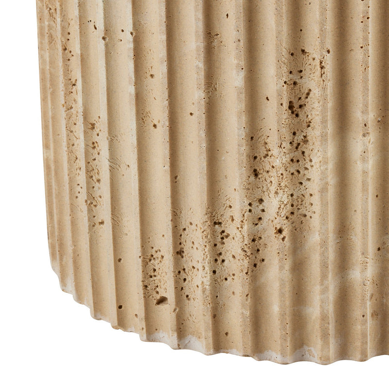 Arteriors FAC03 Accent Table, Chai Travertine