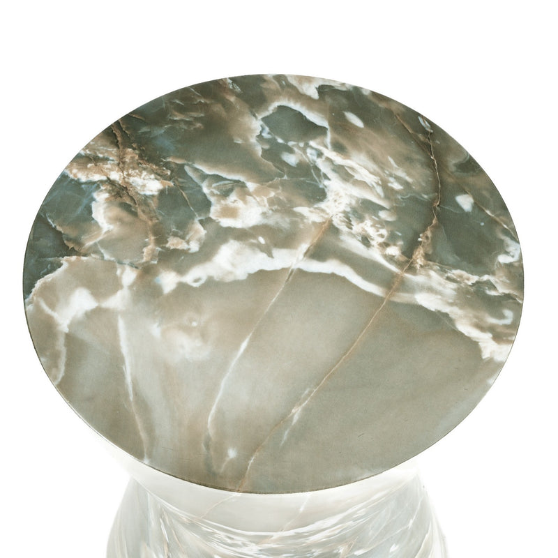 Arteriors FAS07 Accent Table, Jade Faux Marble