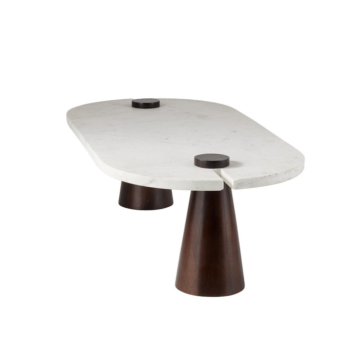 Arteriors FCI13 Coffee Table, White/Umber