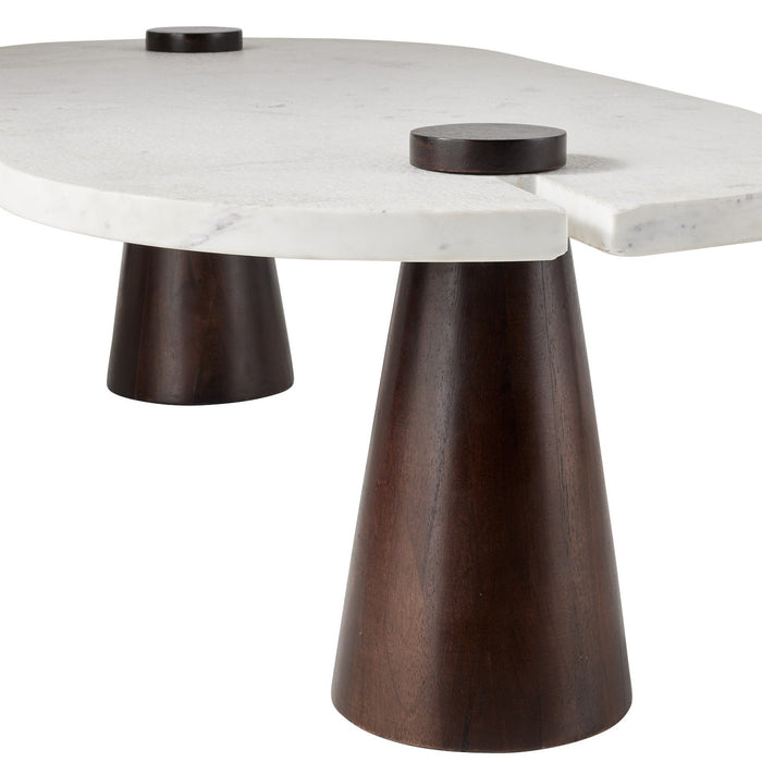 Arteriors FCI13 Coffee Table, White/Umber