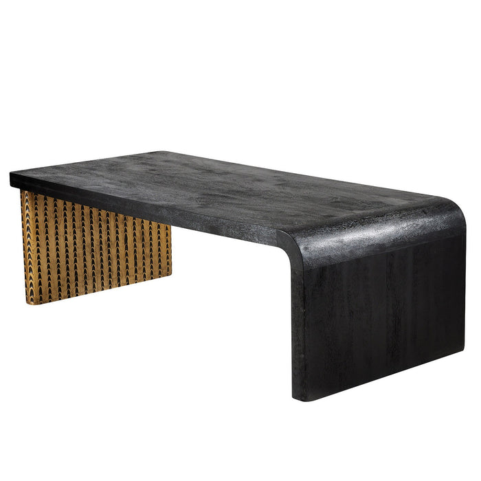 Arteriors FCI18 Cocktail Table, Ebony/Antique Brass