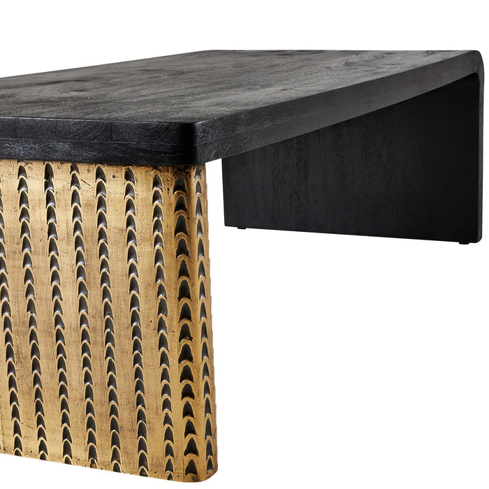 Arteriors FCI18 Cocktail Table, Ebony/Antique Brass