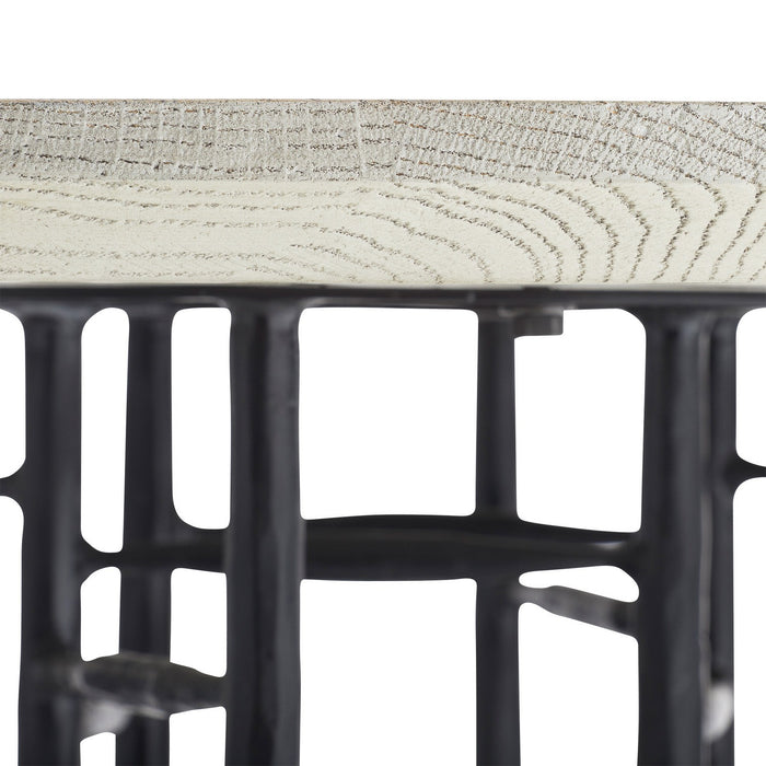 Arteriors FDI05 Entry Table, Smoke/Blackened Iron