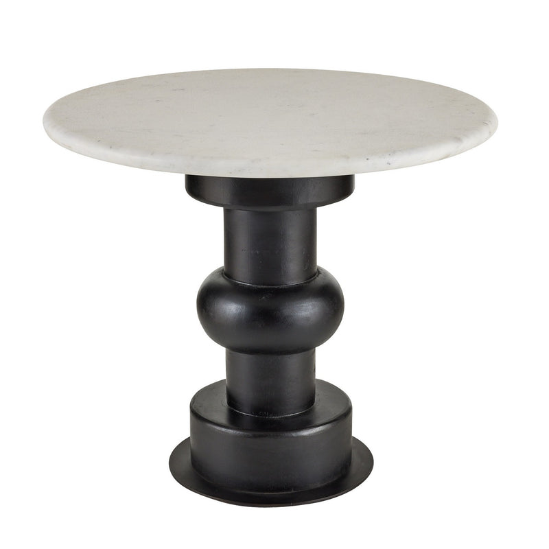 Arteriors FEI21 End Table, White/Ebony/Bronze