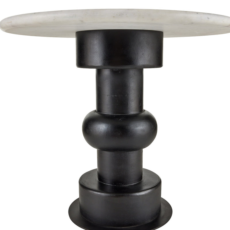Arteriors FEI21 End Table, White/Ebony/Bronze