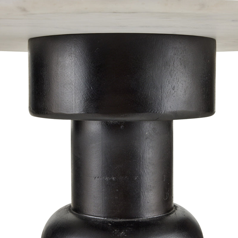 Arteriors FEI21 End Table, White/Ebony/Bronze
