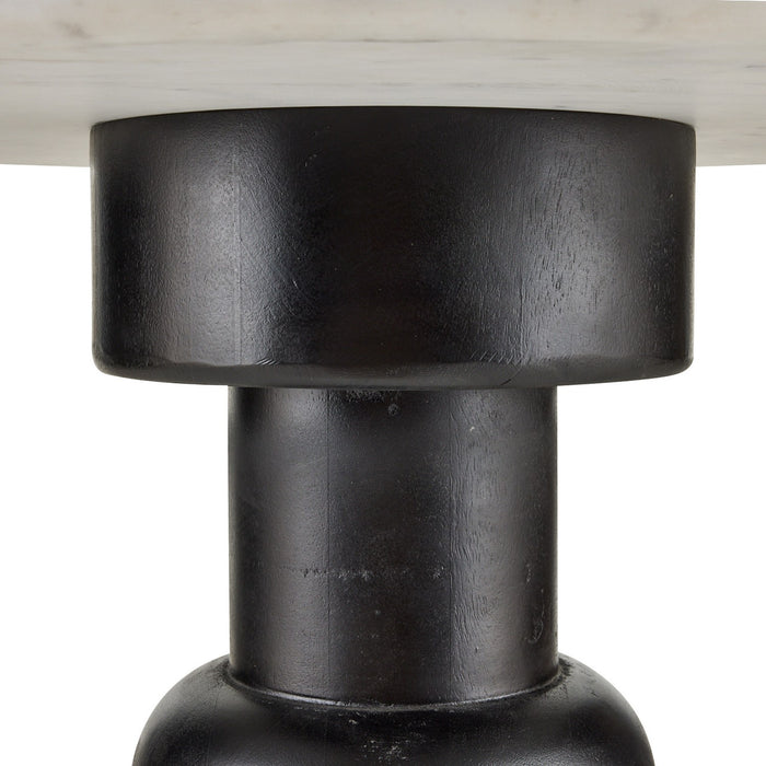 Arteriors FEI21 End Table, White/Ebony/Bronze