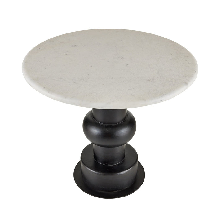 Arteriors FEI21 End Table, White/Ebony/Bronze