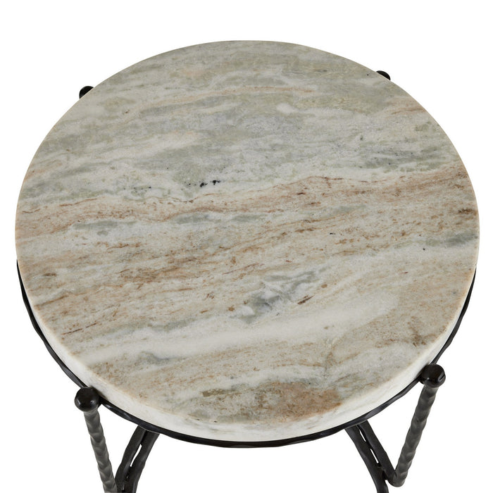 Arteriors FEI24 End Table, Toronto/Blackened Iron