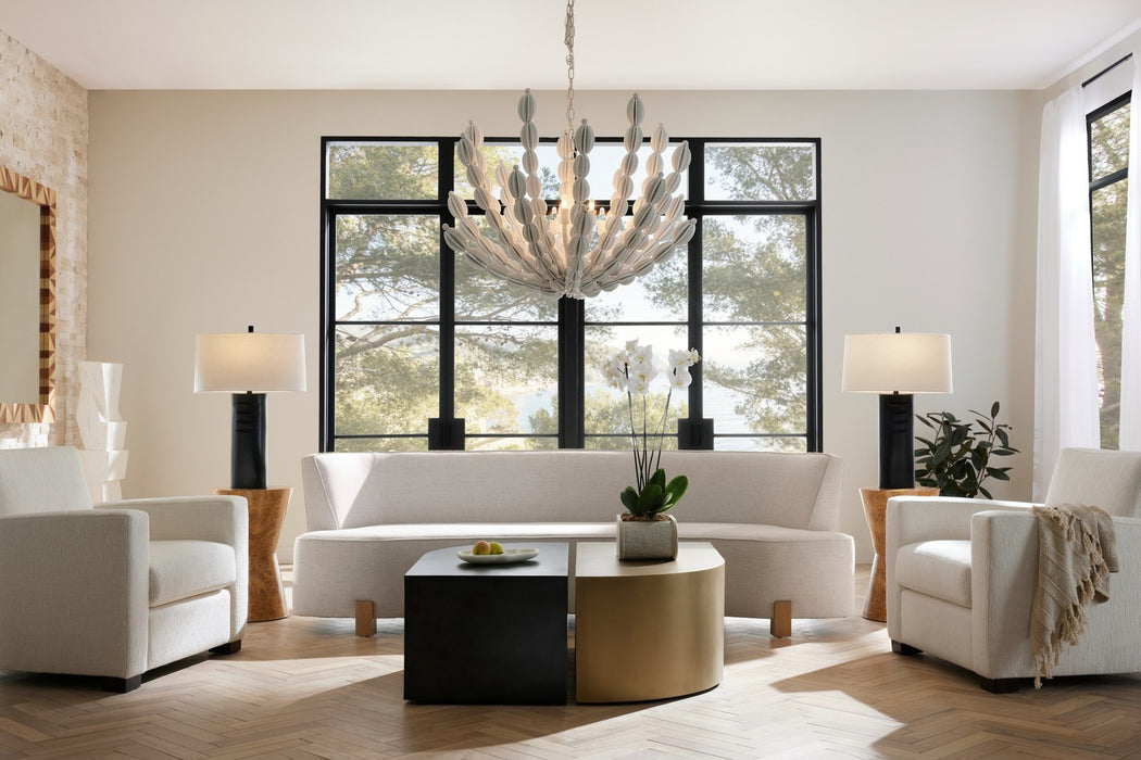 Arteriors FFU06 Sofa, Heron/White Oyster
