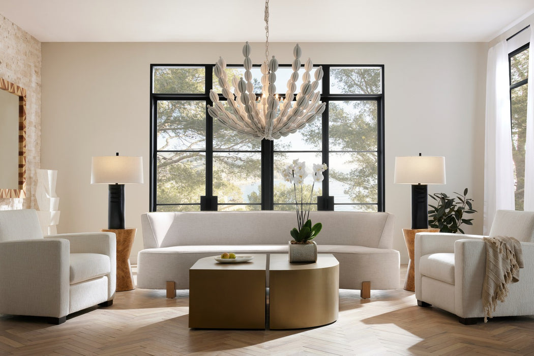 Arteriors FFU06 Sofa, Heron/White Oyster