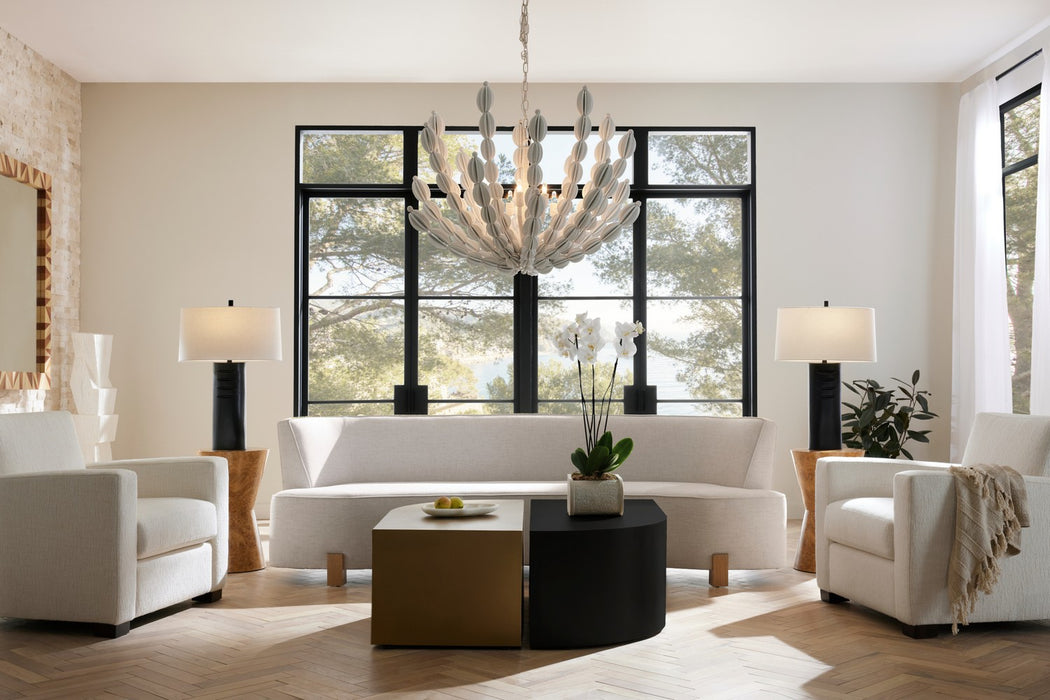 Arteriors FFU06 Sofa, Heron/White Oyster