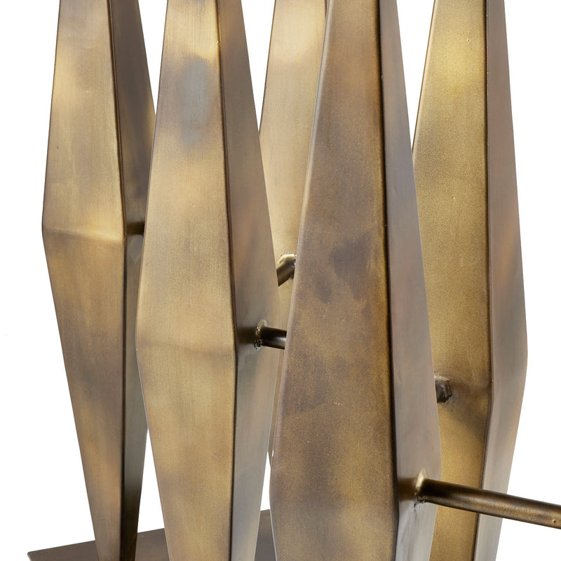 Arteriors FLI09 Console, Matte Black/Antique Gold