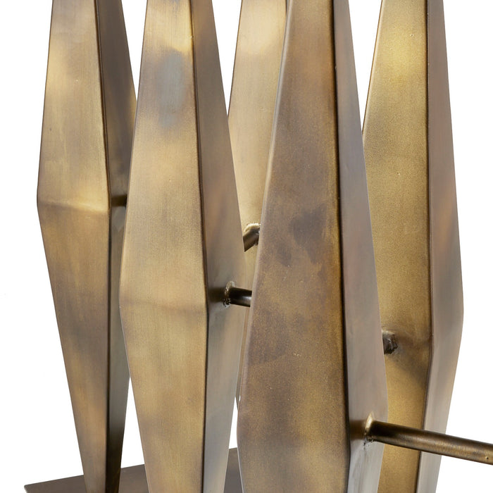 Arteriors FLI09 Console, Matte Black/Antique Gold
