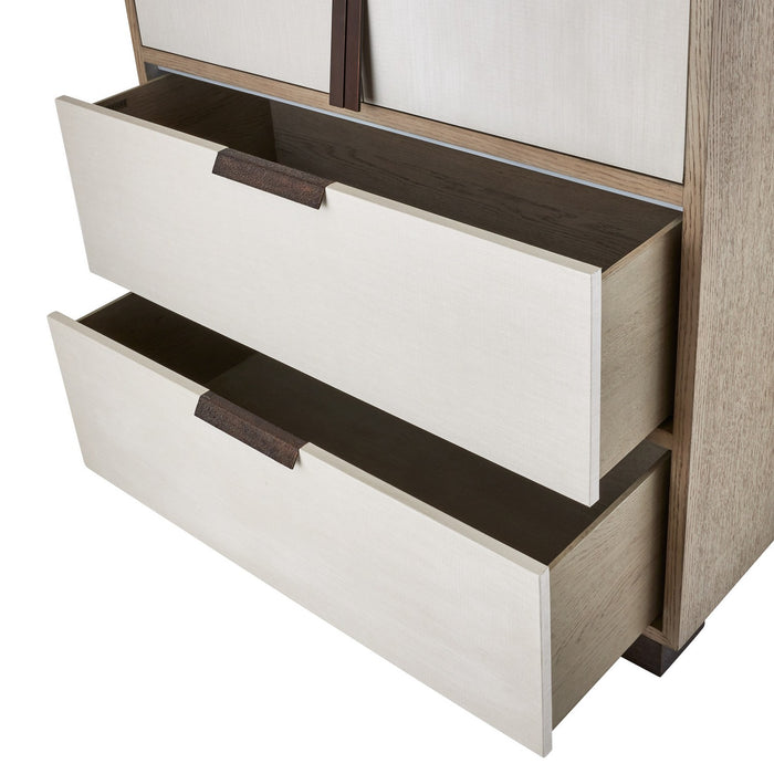 Arteriors FNS12 Cabinet, Beige/Smoke/Bronze