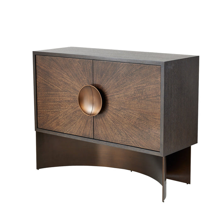 Arteriors FNS14 Cabinet, Brindle/Sable/Antique Brass