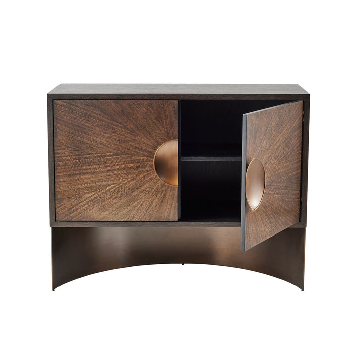 Arteriors FNS14 Cabinet, Brindle/Sable/Antique Brass