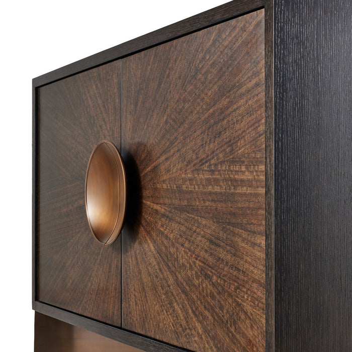 Arteriors FNS14 Cabinet, Brindle/Sable/Antique Brass