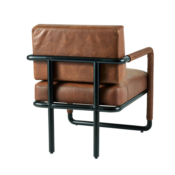 Arteriors FRI15 Chair, Cognac/Blackened Bronze
