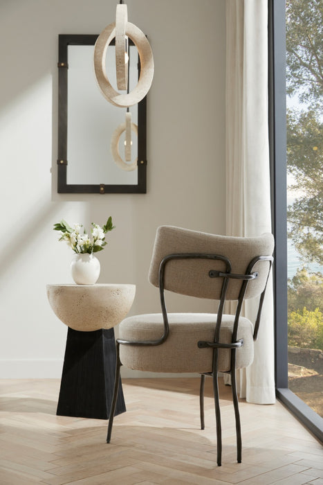 Arteriors FRI18 Chair, Oatmeal/Natural Iron