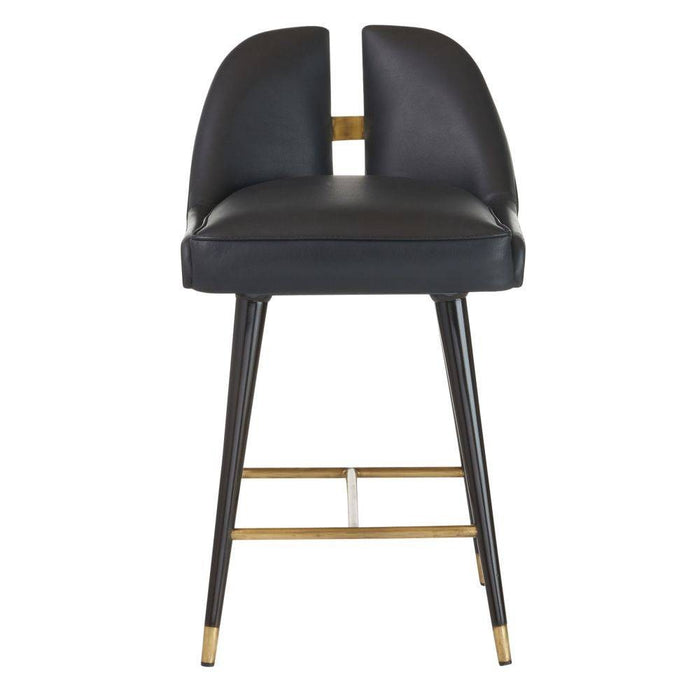 Arteriors FSI11 Counter Stool, Black/Ebony/Antique Brass