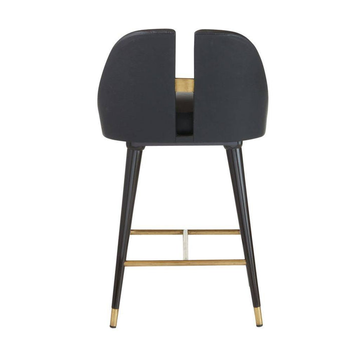 Arteriors FSI11 Counter Stool, Black/Ebony/Antique Brass