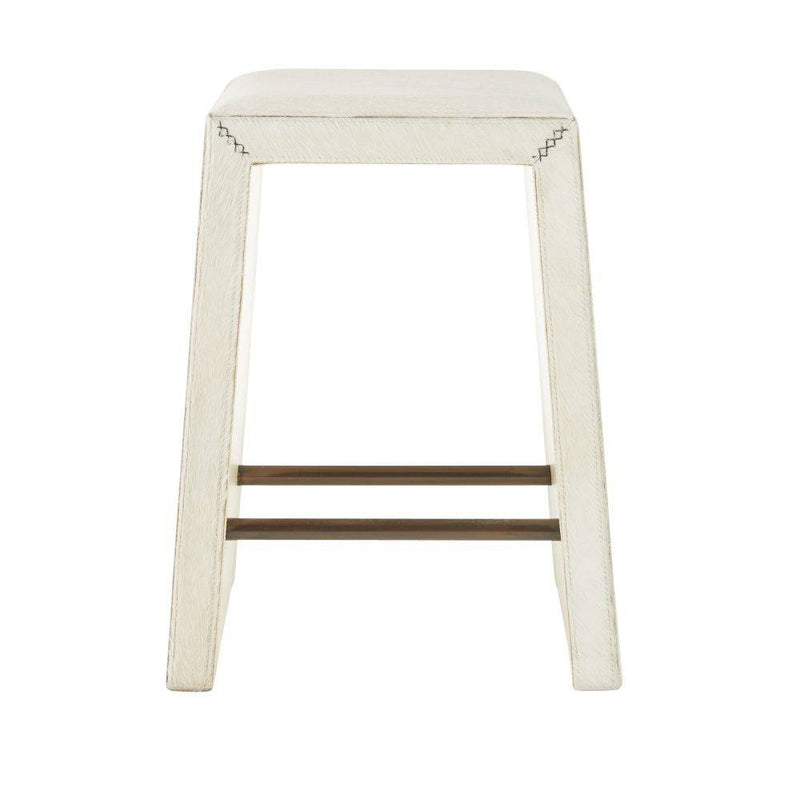 Arteriors FSI13 Counter Stool, White/Antique Brass