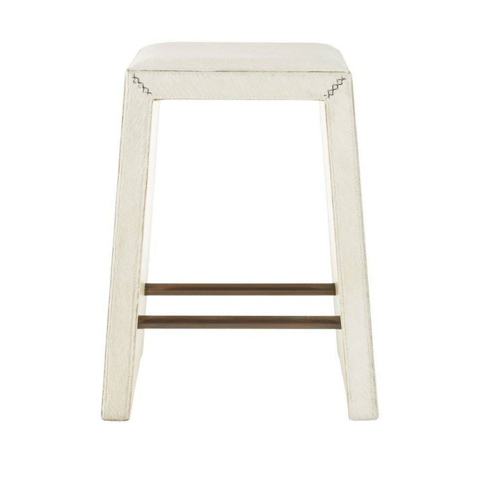 Arteriors FSI13 Counter Stool, White/Antique Brass