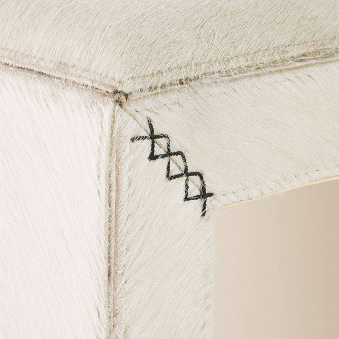 Arteriors FSI13 Counter Stool, White/Antique Brass