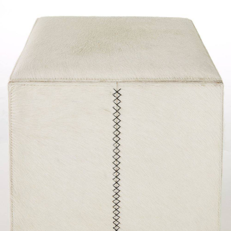 Arteriors FSI13 Counter Stool, White/Antique Brass
