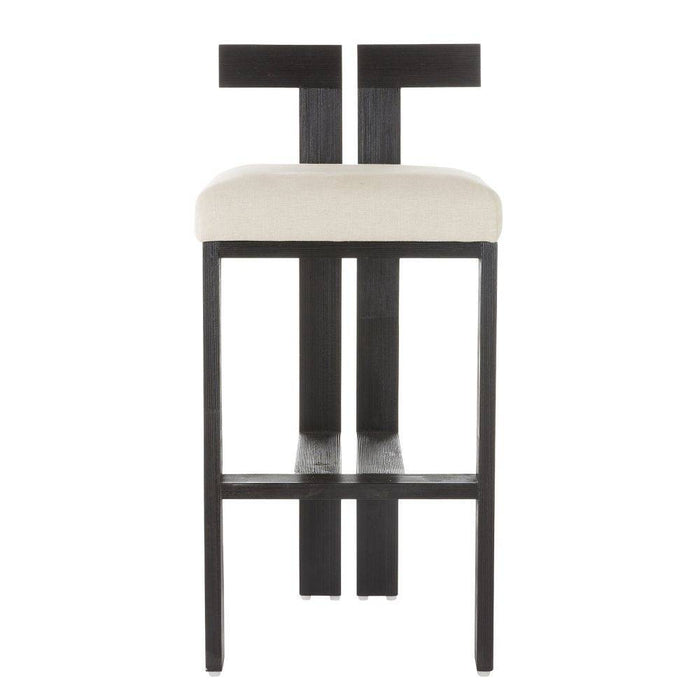 Arteriors FSI14 Bar Stool, Natural/Ebony/Antique Brass
