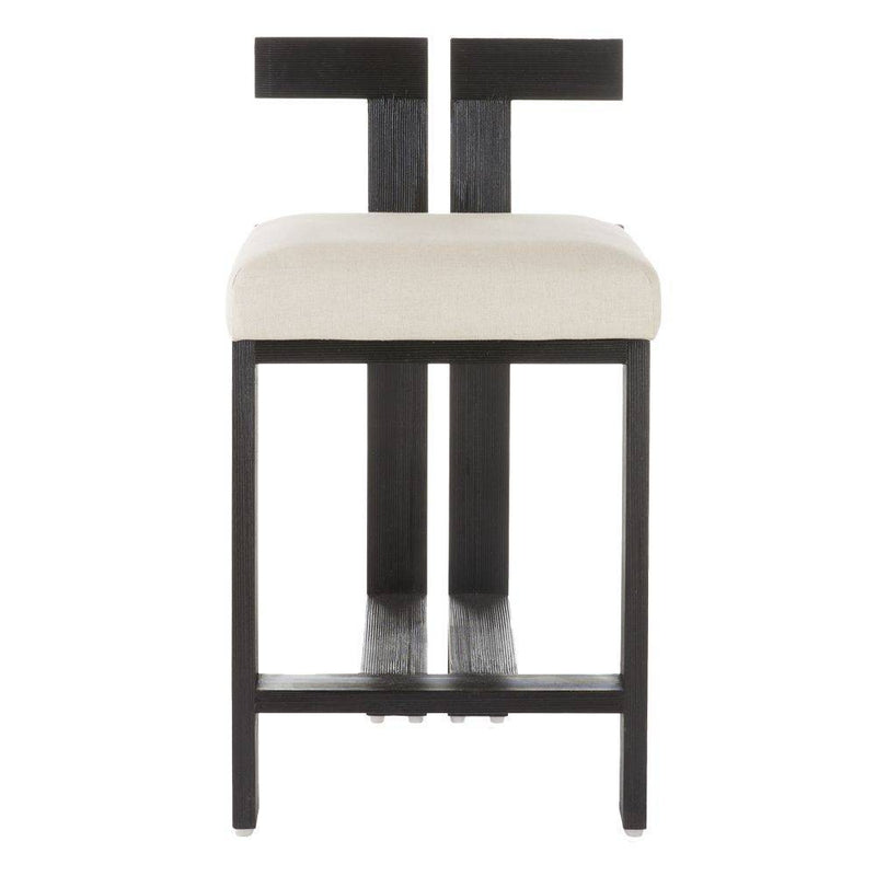 Arteriors FSI15 Counter Stool, Natural/Ebony/Antique Brass