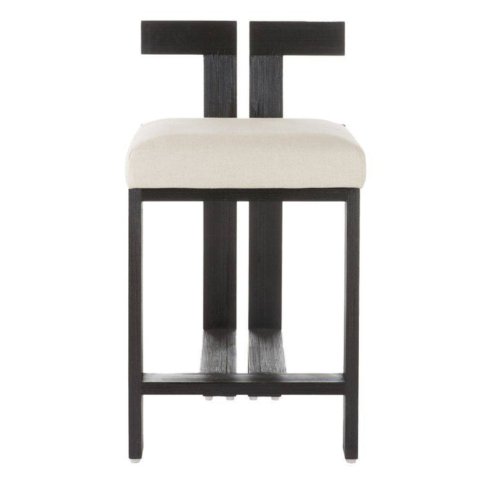 Arteriors FSI15 Counter Stool, Natural/Ebony/Antique Brass