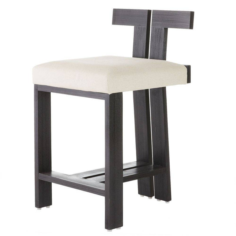 Arteriors FSI15 Counter Stool, Natural/Ebony/Antique Brass