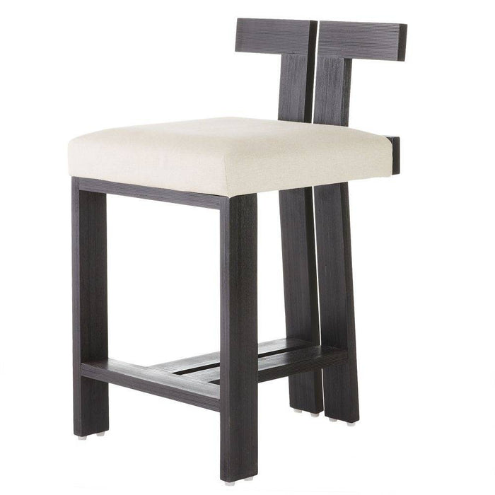 Arteriors FSI15 Counter Stool, Natural/Ebony/Antique Brass