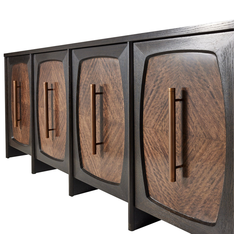 Arteriors FZS09 Credenza, Brindle/Sable/Antique Brass/Ebony