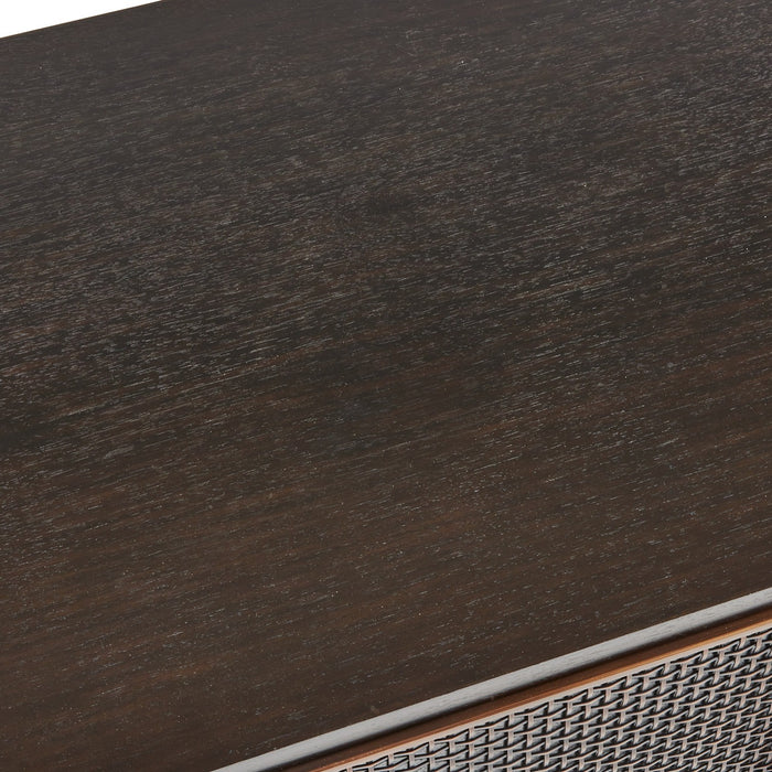 Arteriors FZS11 Credenza, Ebony/Antique Brass/Ebony