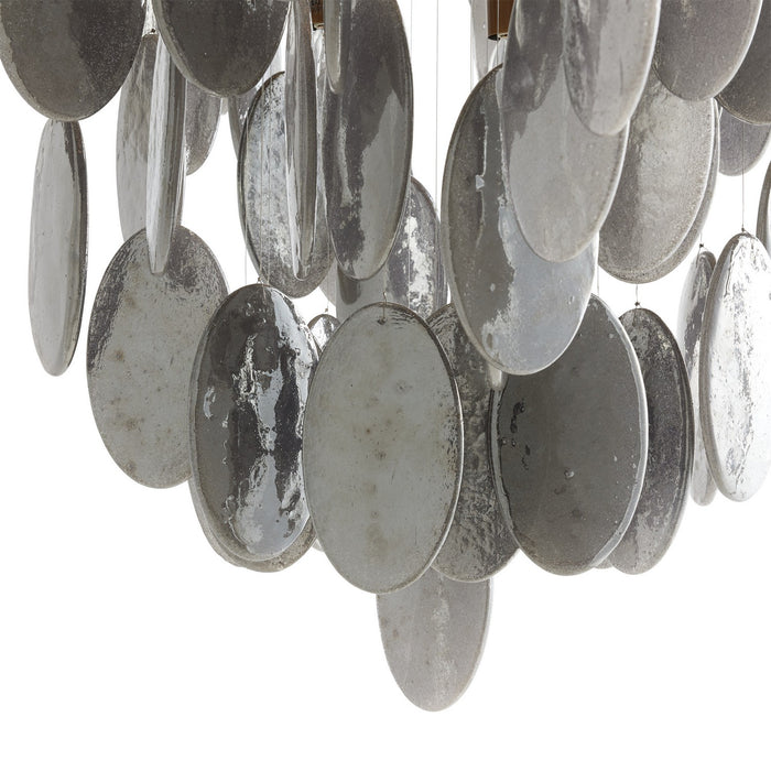 Arteriors GJDLC01 Eight Light Chandelier, Antique Brass/Smoke Luster/Antique Brass