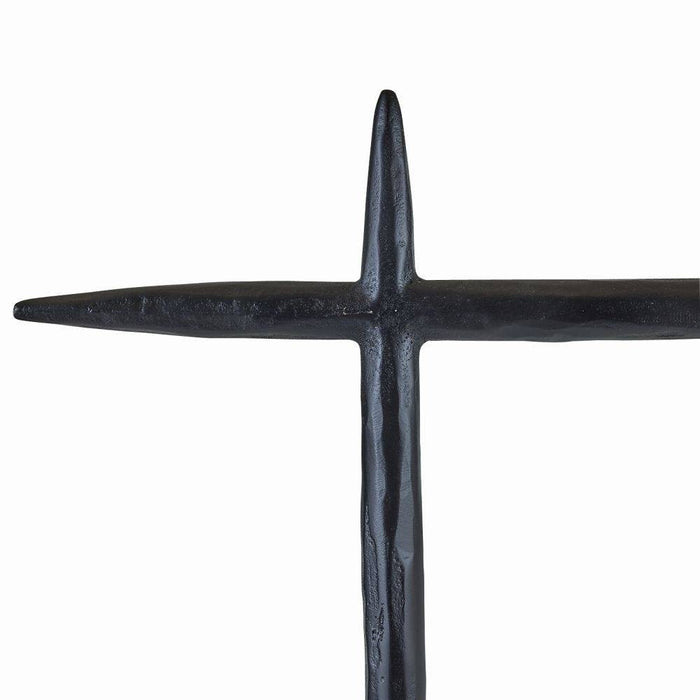 Arteriors PFI10-SH053 One Light Floor Lamp, Blackened Iron/White/Off-White/Off-White