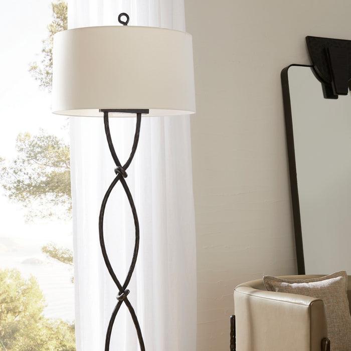 Arteriors PFI11-SH036 One Light Floor Lamp, Blackened/White/White/White
