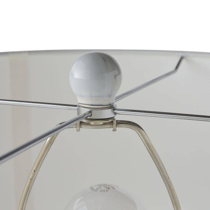 Arteriors PTC30-167 One Light Table Lamp, Glacial Reactive/Polished Nickel/Ivory/Off-White