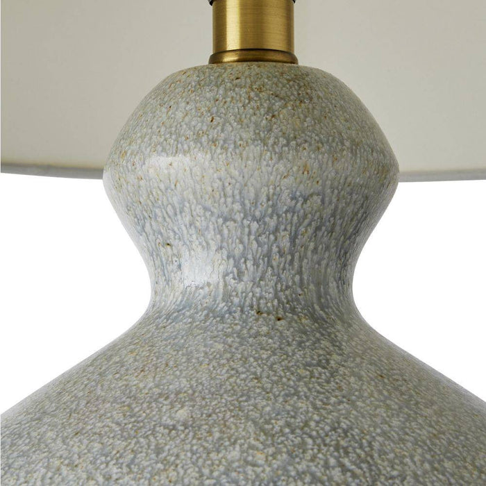Arteriors PTC32-591 One Light Table Lamp, Icy Morn/Antique Brass/Off-White/Off-White