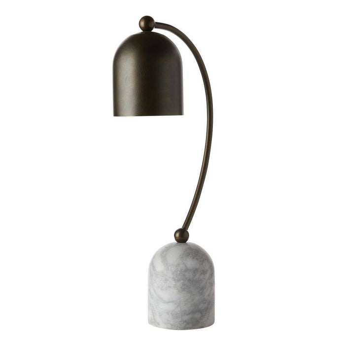 Arteriors PTC34 One Light Desk Lamp, English Bronze/Gray Flower