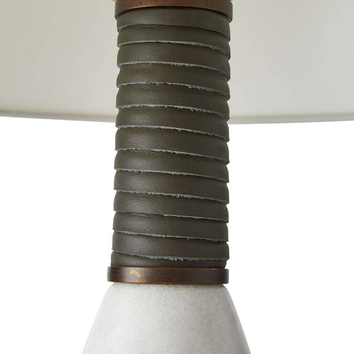 Arteriors PTC38-SH039 One Light Table Lamp, White/Graphite/Heritage Brass/Ivory