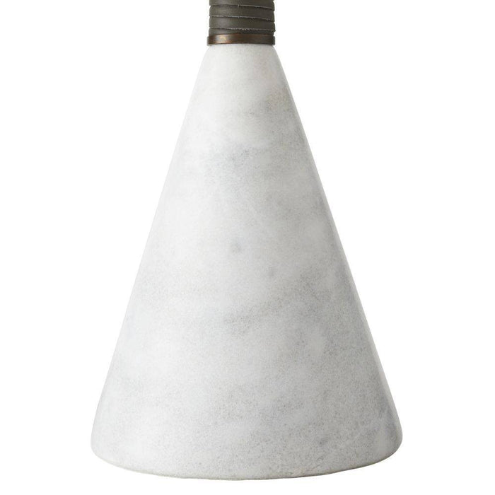 Arteriors PTC38-SH039 One Light Table Lamp, White/Graphite/Heritage Brass/Ivory