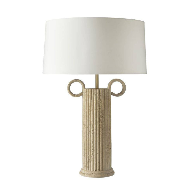 Arteriors PTC41-764 One Light Table Lamp, Sand/Antique Brass/Ivory/White
